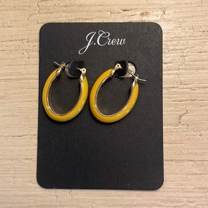 Vintage J Crew yellow enamel earrings NWT